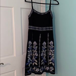 NWT INC Embroidered black dress, size M